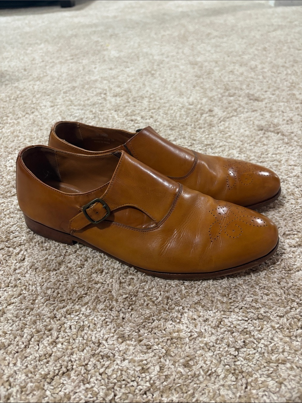 Johnston & Murphy Leather Single Strap Monk Loafers - Picture 2 of 6